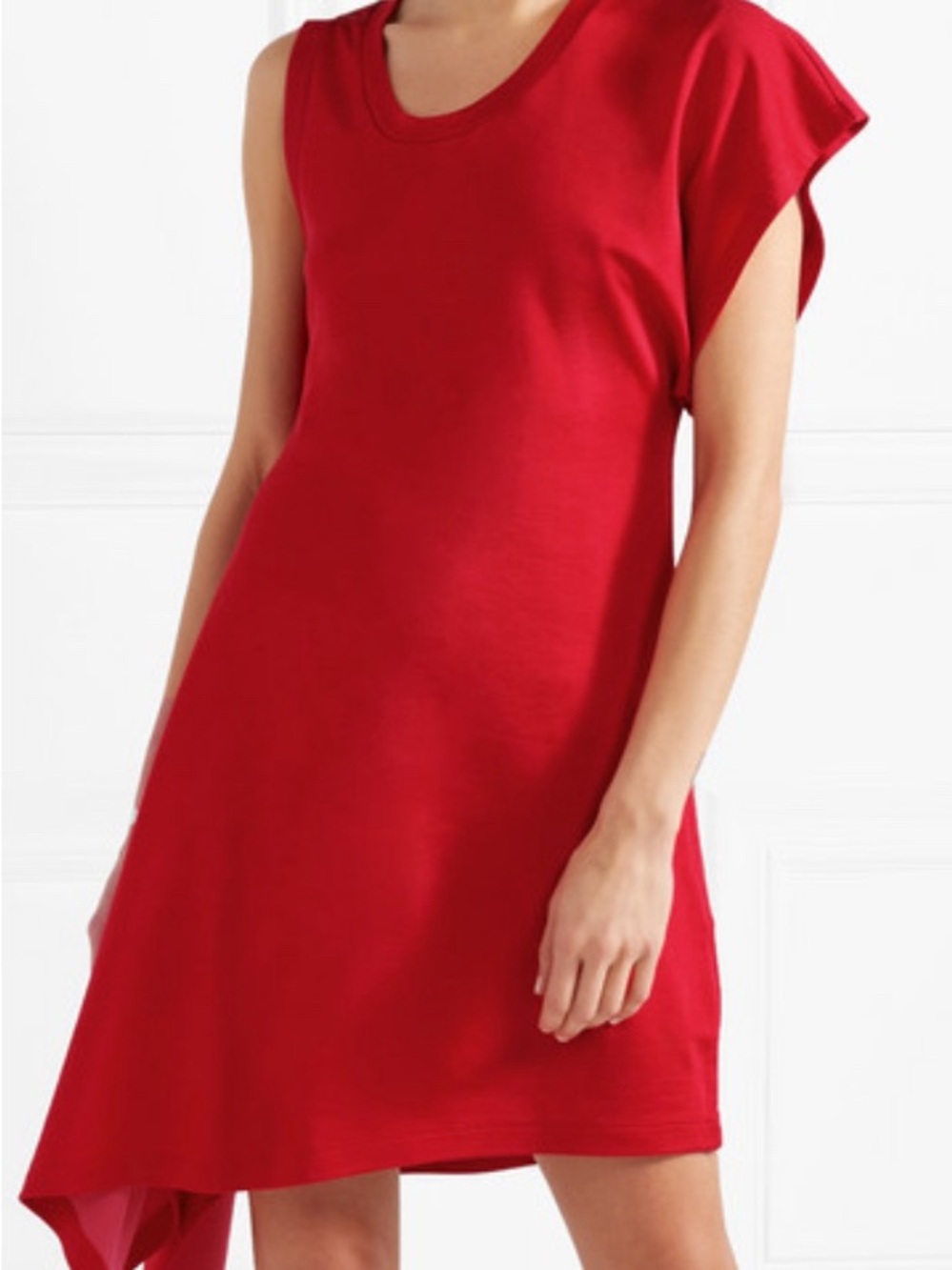 MM6 by Maison Martin Margiela red asymmetrical midi dress - Picture 3 of 9